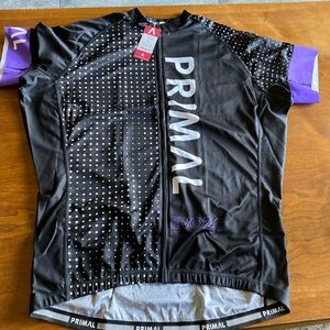 Cycling jersey primal zip up front new tags 5XL women’s black,white,purple
